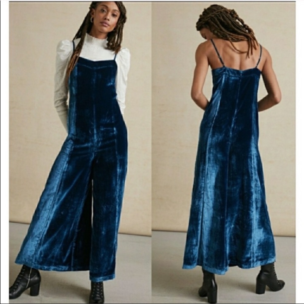 NWT Anthropologie Andromeda Velvet Jumpsuit 2